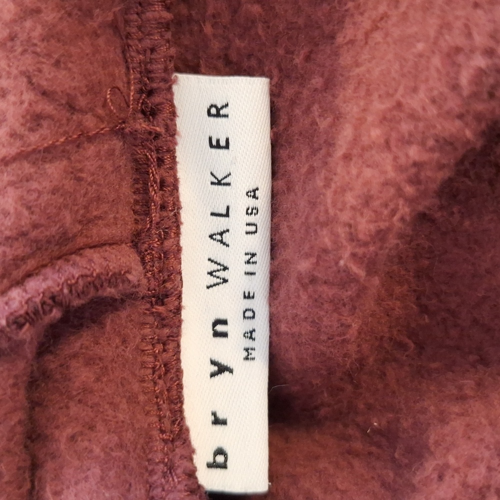 Bryn Walker Oversized Bamboo Wine Cropped Cardigan Small *C6 - Picture 5 of 6